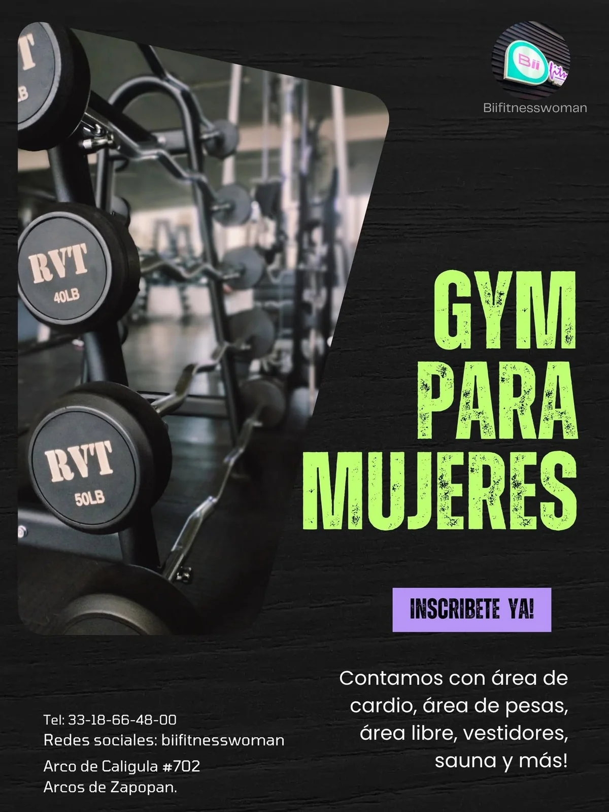Gimnasio BII Fitness Woman en Zapopan